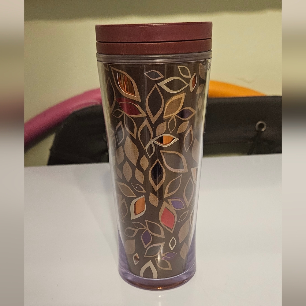 Starbucks Leaf Design Tumbler - Brown and Multicolor